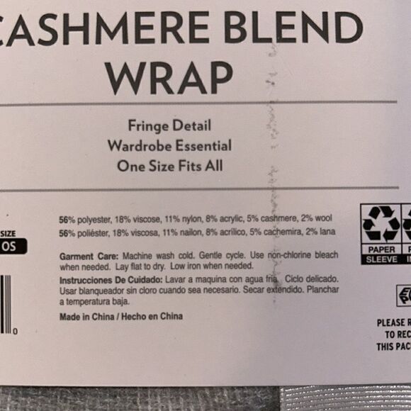 NEW Three Dots Cashmere Blend Wrap - Picture 7 of 7